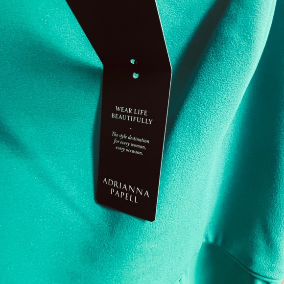 Adrianna Papell Women's One Shoulder Chiffon Gown Special Occasion Dress Size 14 - Picture 11 of 16